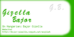 gizella bajor business card